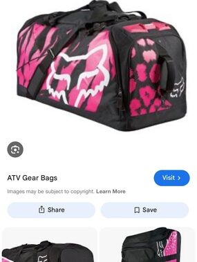 Fox Black and Pink Duffle Bag